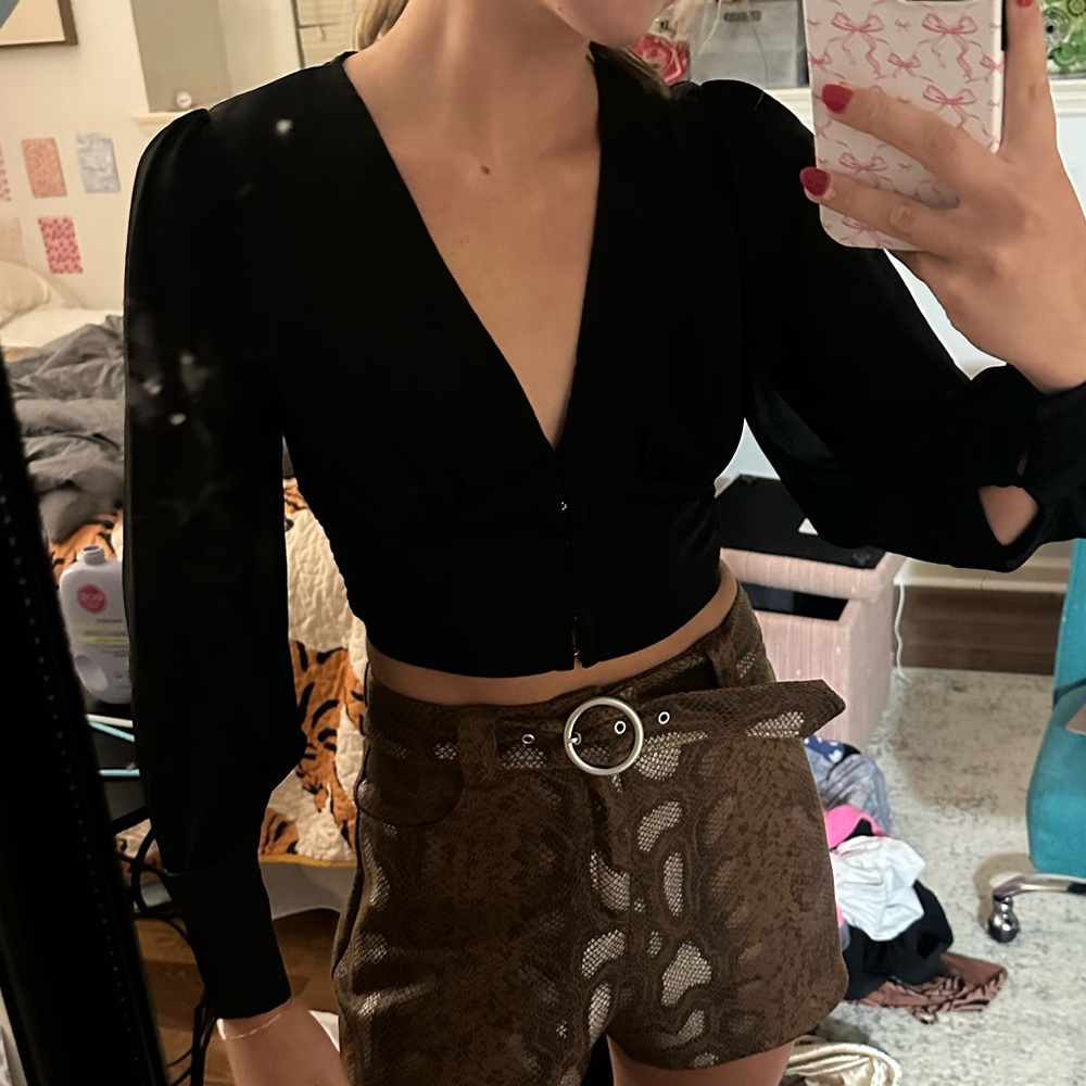 Black V-Neck top